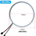 DC5V 12V WS2812B SK6812 Luces Led Ring Smart 5050 RGB BuiIt-in IC 3Pin Individually Addressable Pixel Round Modules Light