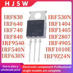 10PCS MOSFET Transistor IRF530N IRF1404 IRF1405 IRF4905 IRF540N IRF630N IRF9540 IRF640 IRF840 TO-220 Field-Effect electronics IC