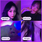 Colorful LED Night Lamps RGB Atmosphere Fill Light Rechargeable Bedroom Photography Lighting Room Decor Luz De Preenchimento New