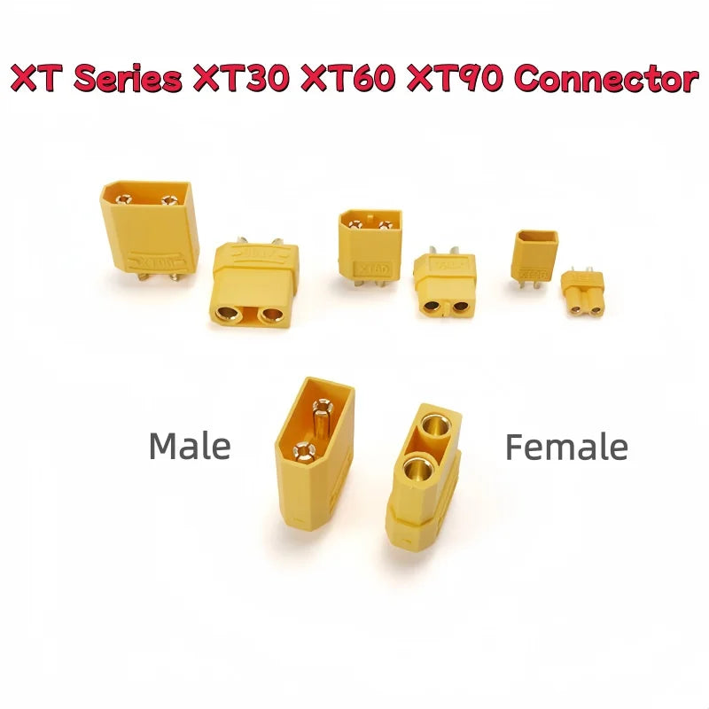 XT Series XT30 XT60 XT90 Male Female Bullet Connector Plug Bullet Welding Terminal Suit for RC Lipo Battery Waterproof Connector