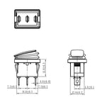 KCD1 12v 220v 30A waterproof 3pins toggle switch illuminated latching 4pins on off on emergency marine rocker switch