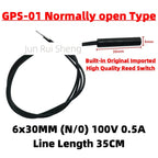 Plastic Reed Contact Switch GPS-01 6*30MM 3Line Normally Open Normally Closed NO/NC Conversion Magnetic Control Induction Sensor