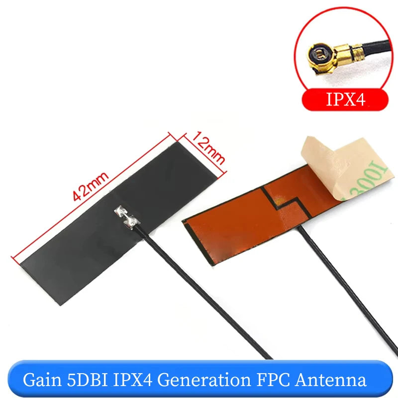 5Pcs/Lot WiFi 2.4G High Gain Built-in Flexible FPC Soft Antenna ZigBee Bluetooth Module Ipx4 Patch Antenna IPX to FPC Antenna