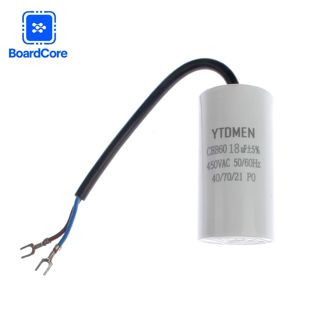 CBB60 450V 5% Motor Run Capacitors 3/4/5/6/8/10/12/14/15/16/18/20/25/30/40/45/50/60UF AC Starting Capacitor for Washing Machine