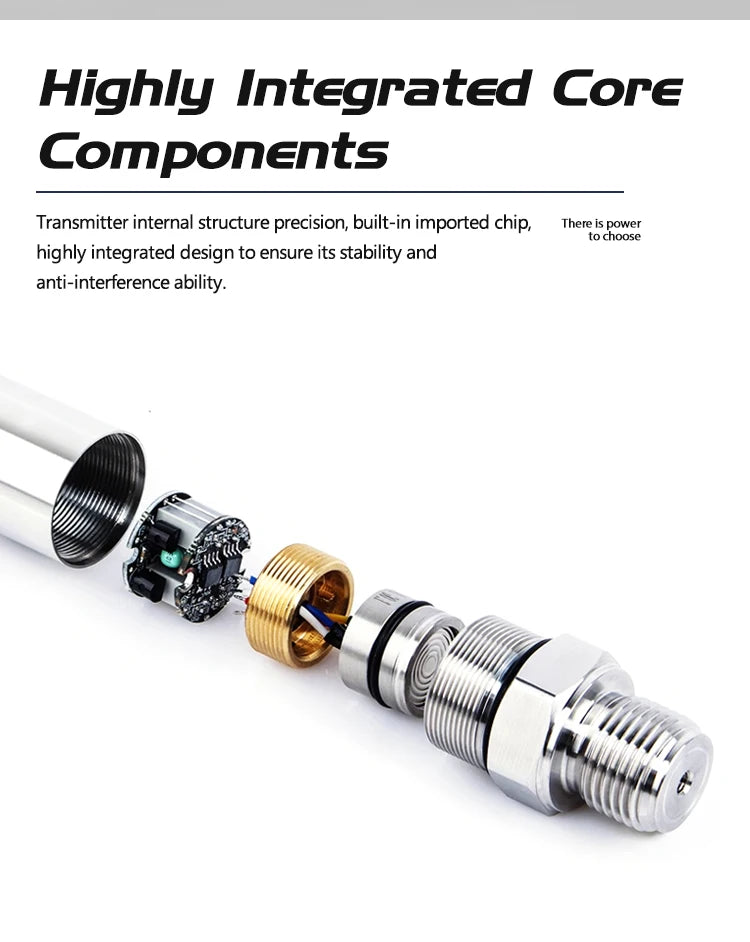 CG Diffused Silicon Pressure Transmitter Thread G 1/4" High Precision Vacuum Hydraulic Oil Pressure Sensor 4-20mA/0-10V Output