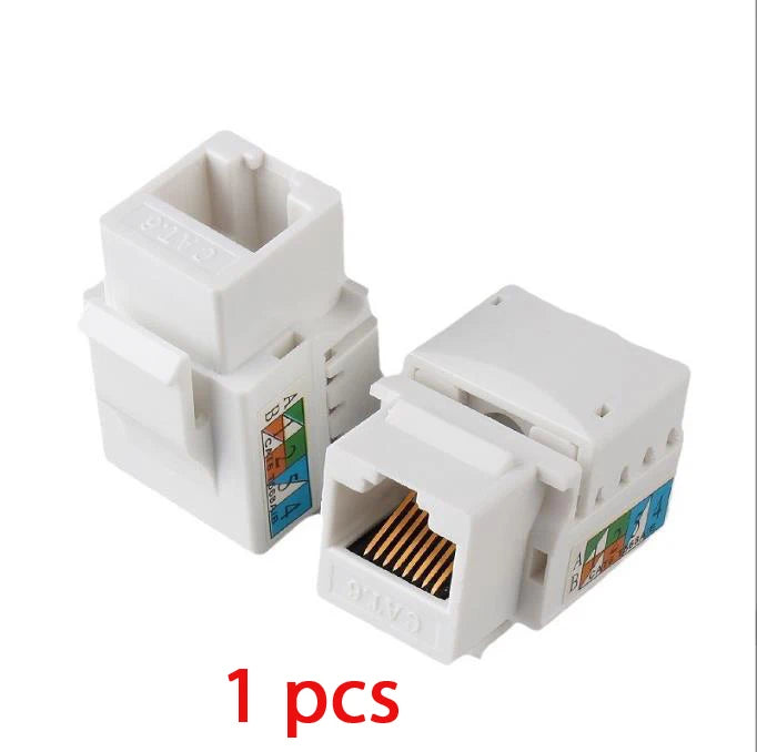 CAT6 RJ45 Insert Keystone Gigabit LAN Coupler Plug Standard T568A/B Network Module Slot For Internet Jack Ethernet Connector
