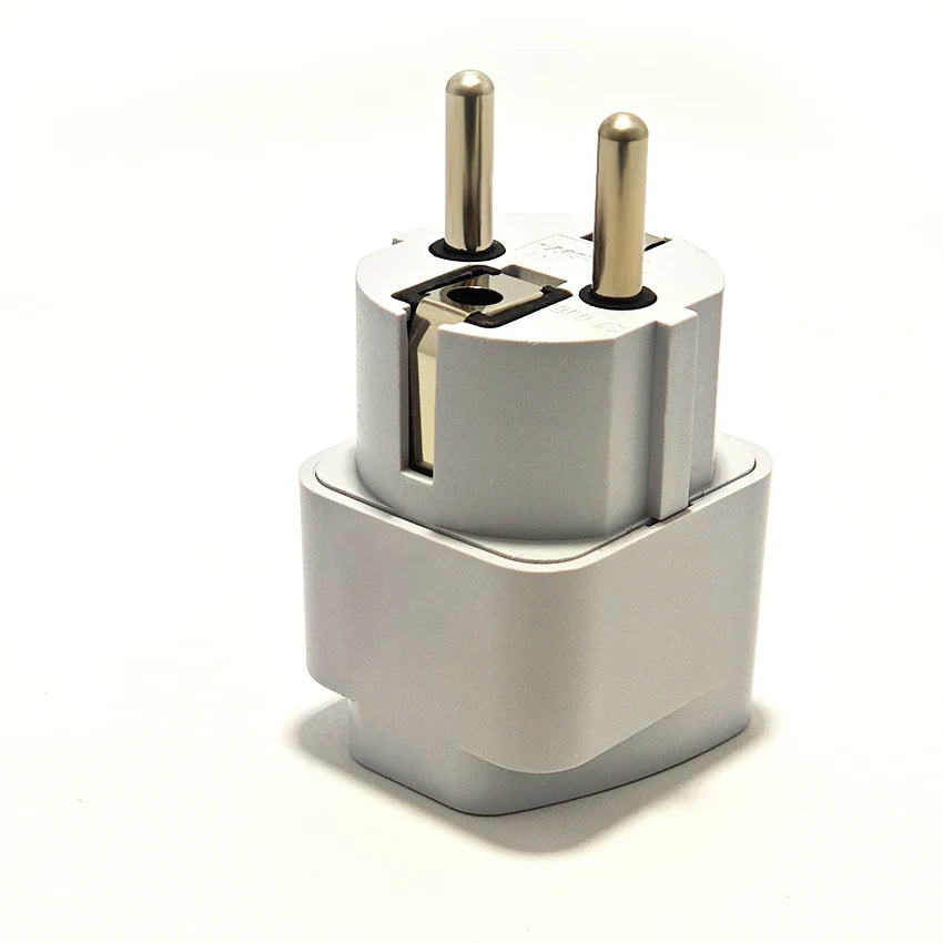 Universal EU Plug Adapter International AU UK US To Euro Travel Conversion Adapter Electrical Converter Power Socket Grey