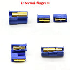 5 Pairs EC2/3 EC5 EC8 connector kit male and female Bullet Gold Plated Banana Plug Be used for RC Model Airplane Connector parts