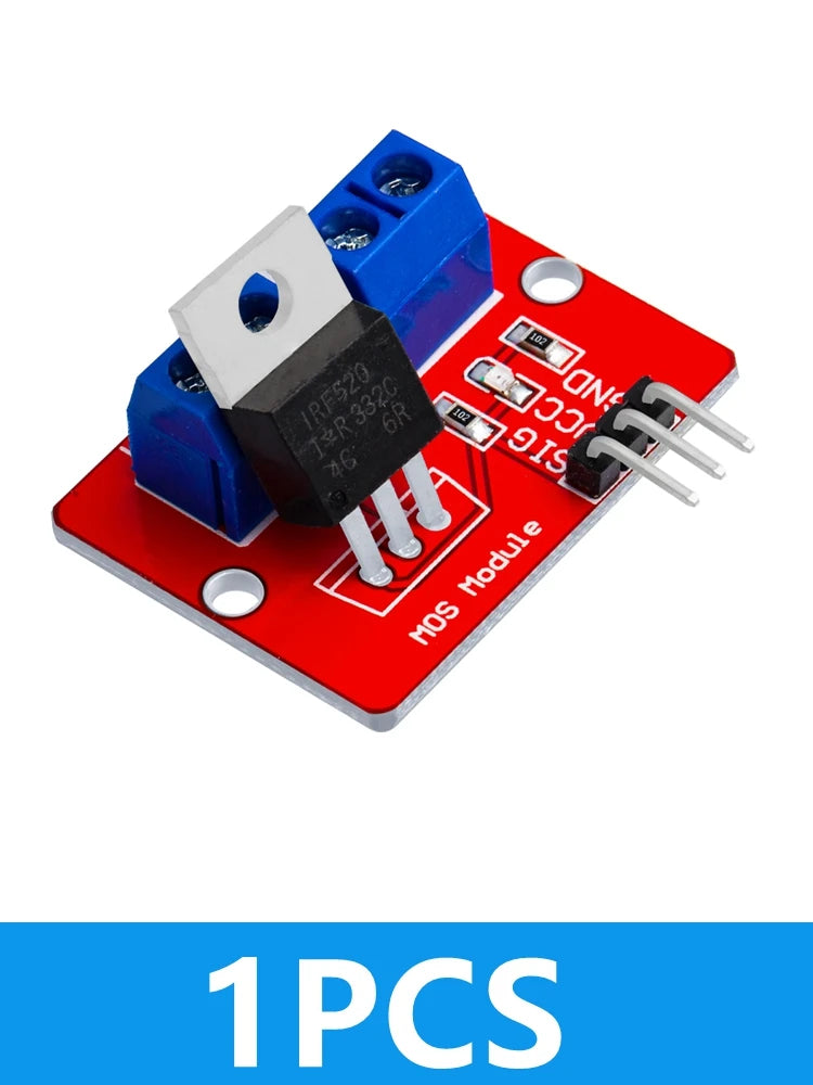 ‌IRF520 MOSFET Driver Module (1PCS/5PCS) – 0-24V Logic-Level Gate Driver for Arduino/Raspberry Pi/ARM