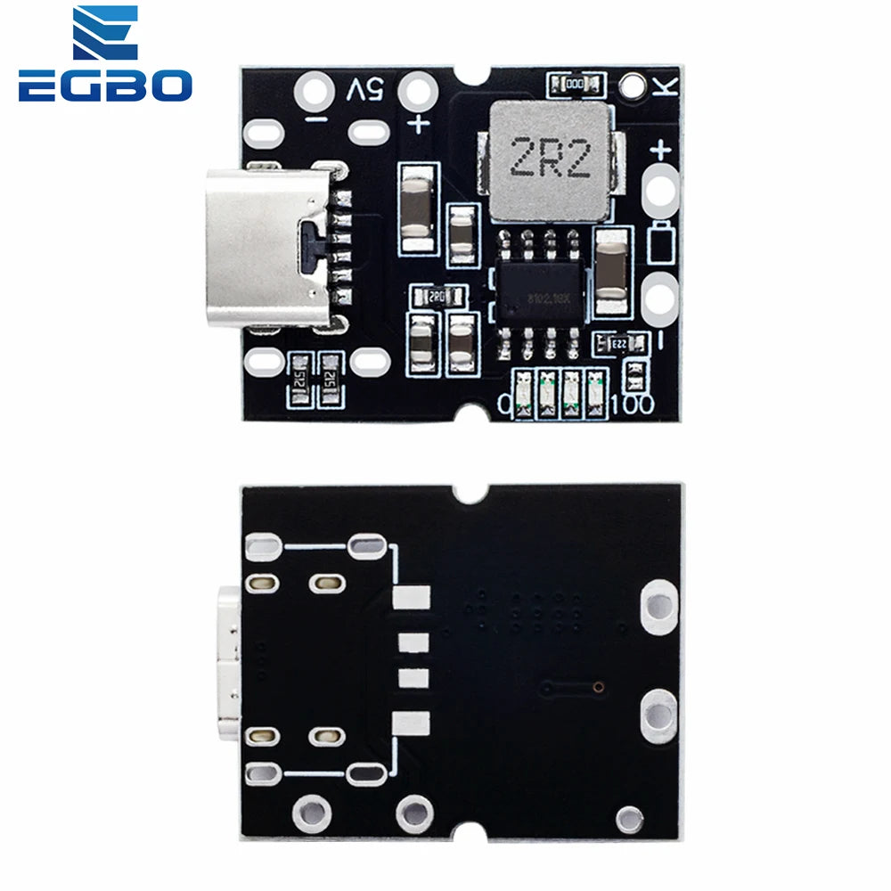 Type-C USB 5V 2A Boost Converter Step-Up Power Module Lithium Battery Charging Protection Board  LED Display USB For DIY Charger