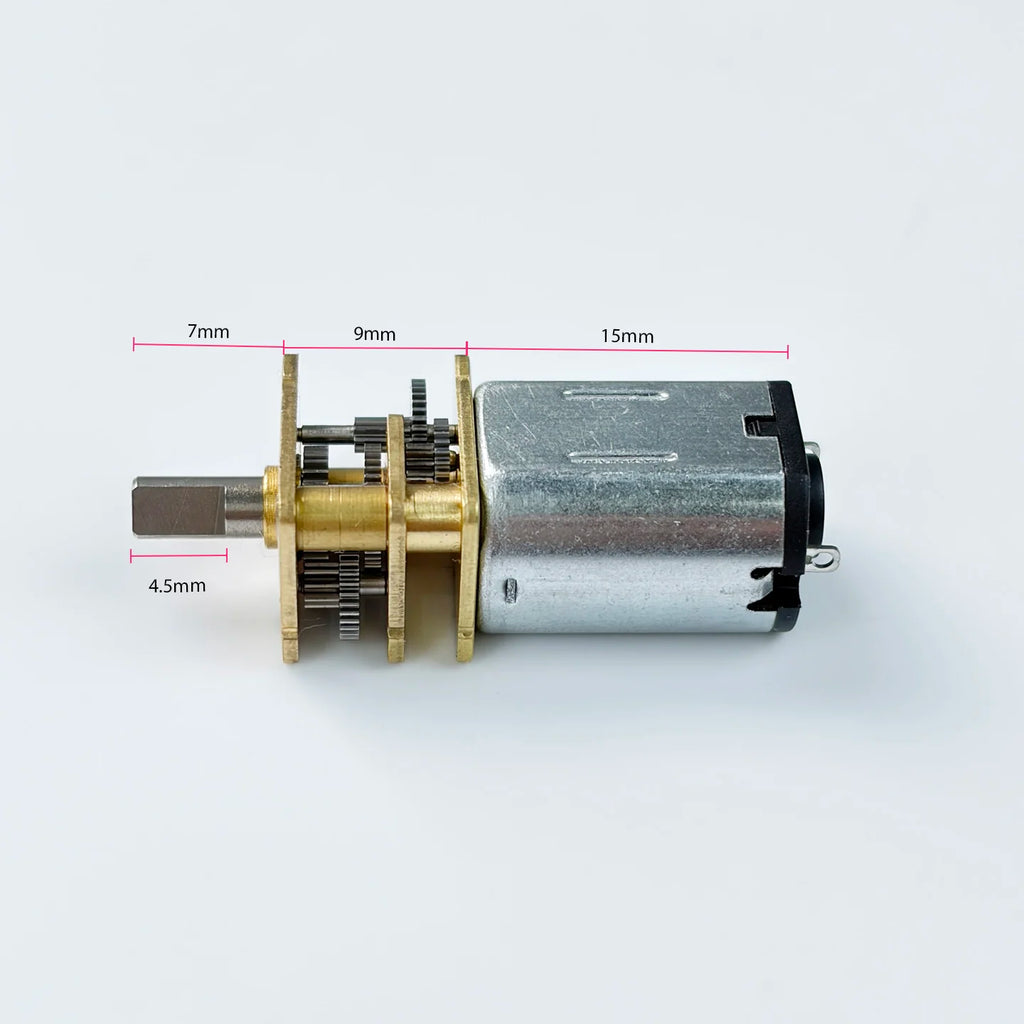 1PC Mini N10/N20/N30 Full Metal Gear Motor DC 3V 5V 6V 9V 12V Slow Speed Large Torque DIY Toy Model Electric Lock