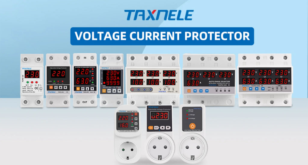 63A 230V Din Rail Adjustable Over Under Voltage Protective Device Protector Relay Over Current Protection Energy KWH Meter
