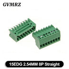 5Set/lot 15EDG 2.54mm PCB Seal Screw Terminal Block 2 ~ 12 Pin KF15EDG 2.54 Male Plug + Female Socket Pin Header Wire Connector