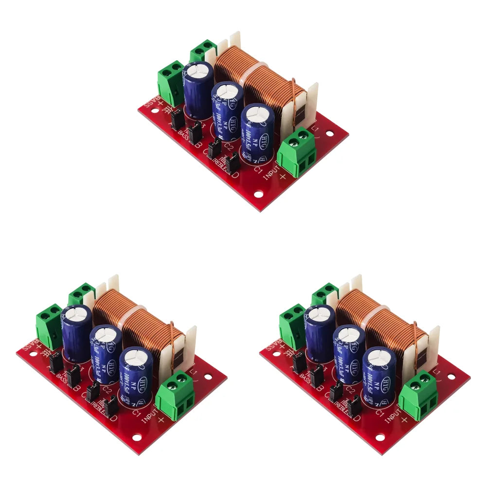 1-10PCS YLY-2088 400W Adjustable 2 Way Crossover Filters Module Audio Speaker Frequency Divider Full Range Treble Bass