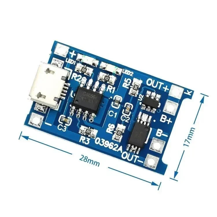 1-100PCS 5V 1A Micro/Type-c USB 18650 TP4056 Lithium Battery Charger Module Charging Board With Protection Dual Functions Li-ion