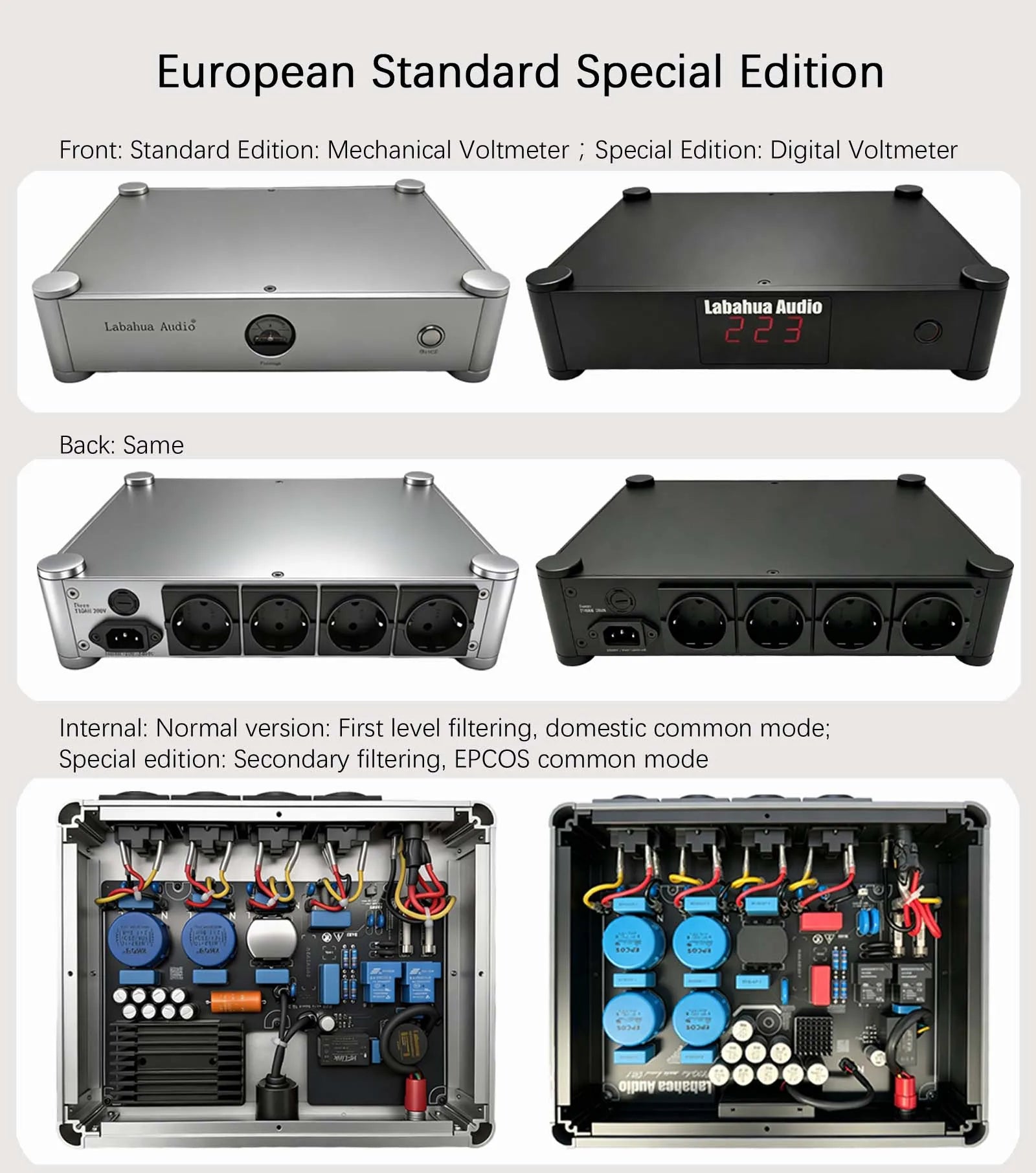 HIFI Audio Power Filter High-Power Filter Lightning Protection and Anti-interference Plug-in Power Supply