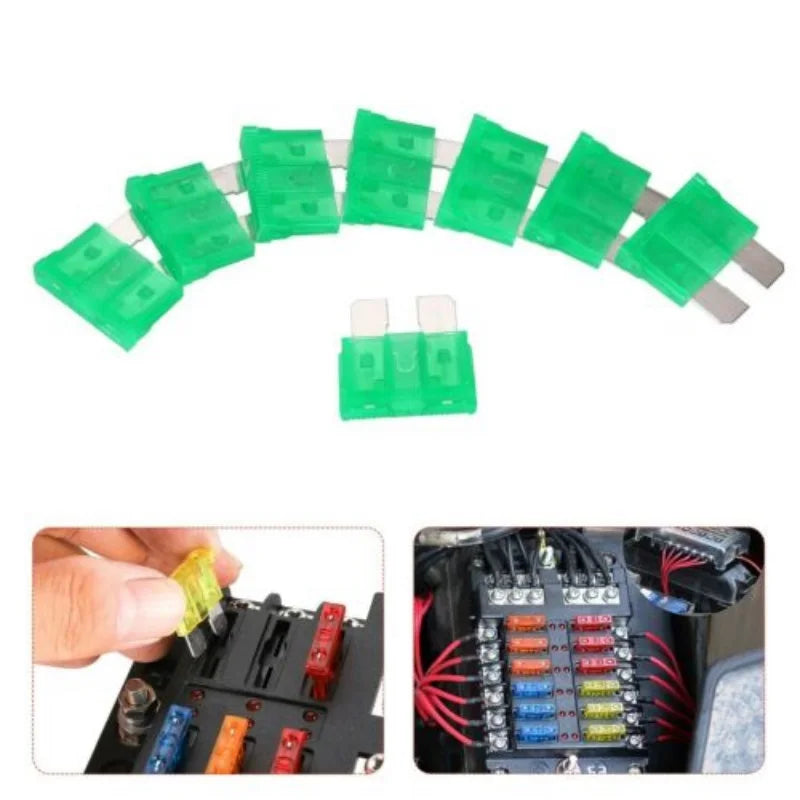20pcs Standard Blade Fuse Kit 1A 2A 3A 4A 5A 7.5A 10A 15A 20A 25A 30A 35A 40A Assortment for Car Truck SUV Electrical Repair