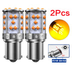 2Pcs WY21W LED Canbus No Error No Hyper Flash Turn Signal Lights Bulb 3030 SMD T20 7440 W21W 1156 BA15S LED Lamp 12V Orange