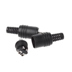LXAF 10pcs Accessories Cable Solder HIFI Speaker Adapter Black Screw Terminals Tools DIN Plug 2 Pin  Male Mini Connector