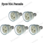 Bolantez 1pcs SAA Rewirable Plug Socket Australian Female Socket 3 Prong Electrical Socket Grounded Rewire Socket DIY Assembled