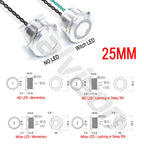 IP68 Piezo Switch 12/16/19/22/30mm Latching Waterproof Metal Touch Switch Stainless Steel Momentary Piezoelectric Ceramic Switch