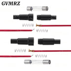 5PCS 5*20mm 6*30mm Glass Fuse Holder Screw Type 5X20mm with 22AWG Wire Cable 250V 5X20MM Glass Fuse Tube Fuse Casing
