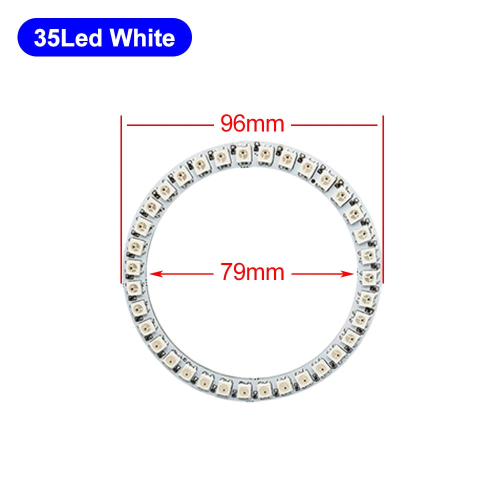 DC5V WS2812B DIY Led Ring Individually Addressable WS2812 IC Built-in 5050 RGB Round Modules Circle Arduino Light 8 To 148 Pixel