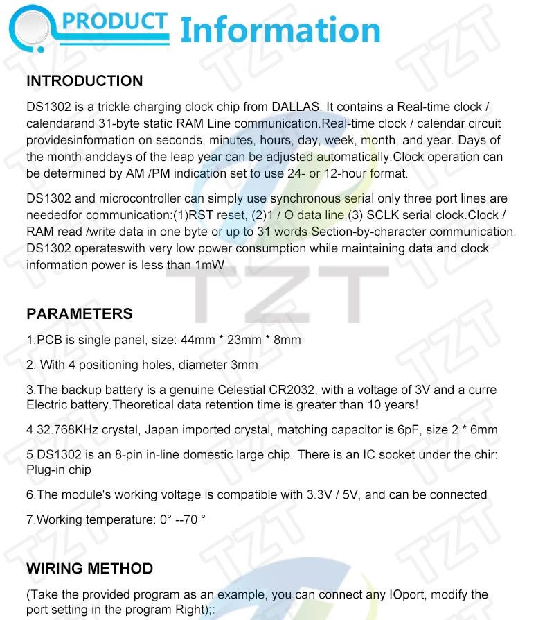 DS1302 DS1307 DS3231 AT24C32 IIC Module Precision Clock Module DS3231SN Memory Module Real Time Module 3.3V 5V For Raspberry Pi