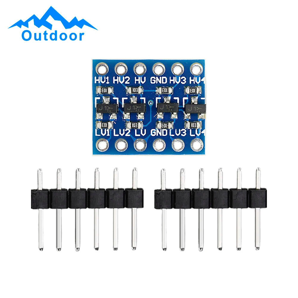 10pcs 4MOS Transistor Level Conversion Module 3V and 5V 4 Channels Logic Level Shifter 4 Way Bi-Directional Module High Speed