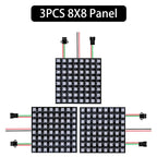 1~3PCS WS2812B RGB LED Flexible 8x8 16x16 8x32 Pixel Panel Strip Matrix Screen WS2812 Module Individually Addressable IC DC5V