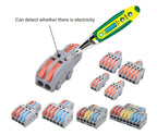 5pcs/lot Splitter Cable Push-in Lever Connection Terminal Block 1 In Multiple Out Combined Compact Quick Splice Wire Connector