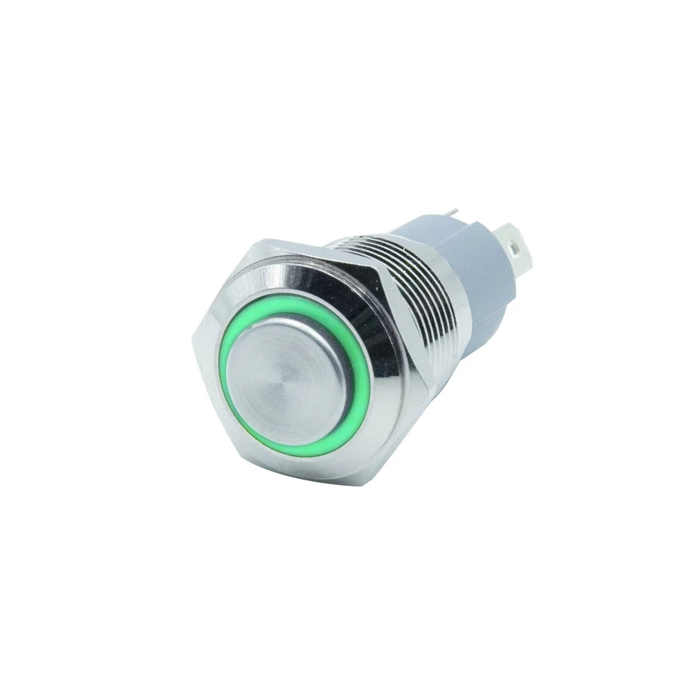 Extended Head 12mm 16mm 19mm 22mm metal push button switch on off power LED light Waterproof circle 3v 6v 12v 24v 110v 220v ip65