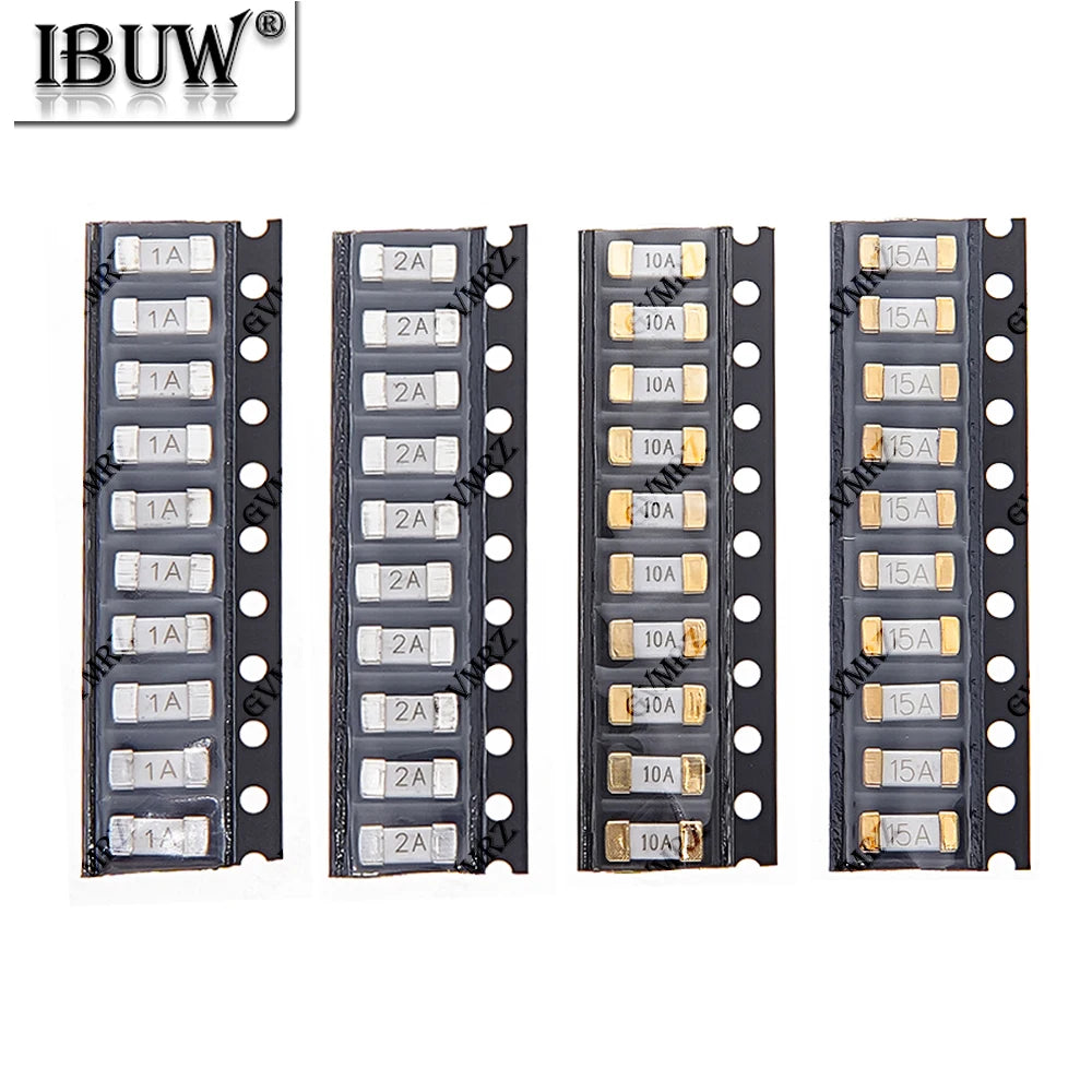 10PCS 5A 6.3A 10A 12A 0.5A 0.75A 3A 4A 1808 SMD Fuse Fast Acting Surface Mount Fuses 500MA 750MA for PCB Circuit Protection 15A