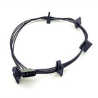 High Quality 1 Pcs Practical Durable PC Server 4 Pins IDE Molex 1 to 5 SATA Power Cable Adapter Splitter Cables Black 55cm