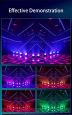 8PCS 60LED Par Light RGB Stage Light DMX512 Sound-Activated DJ Disco Light Wedding Festival Bar Atmosphere Light Audience Light