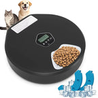 Automatic Cat Feeder 5 Meals Programmable Timer Rechargeable with 2 Ice Packs for Kitten Small Dog Pet Food Dispenser