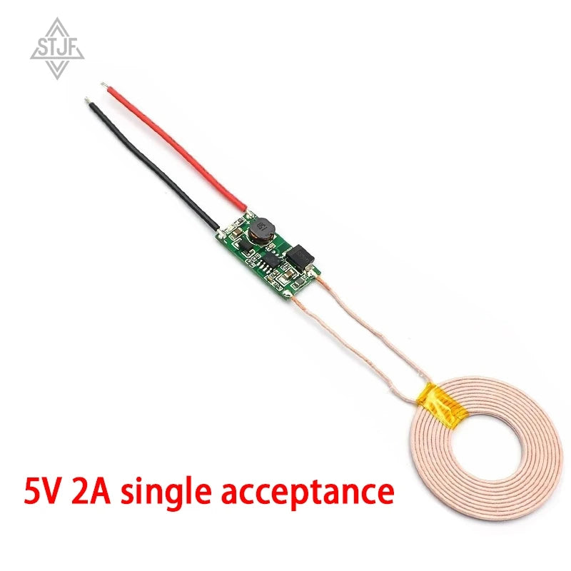 5V 1A/2A Wireless Power Supply Module Wireless Charger Module Transmitter Receiver Terminal Circuit Board Module for DIY Phone