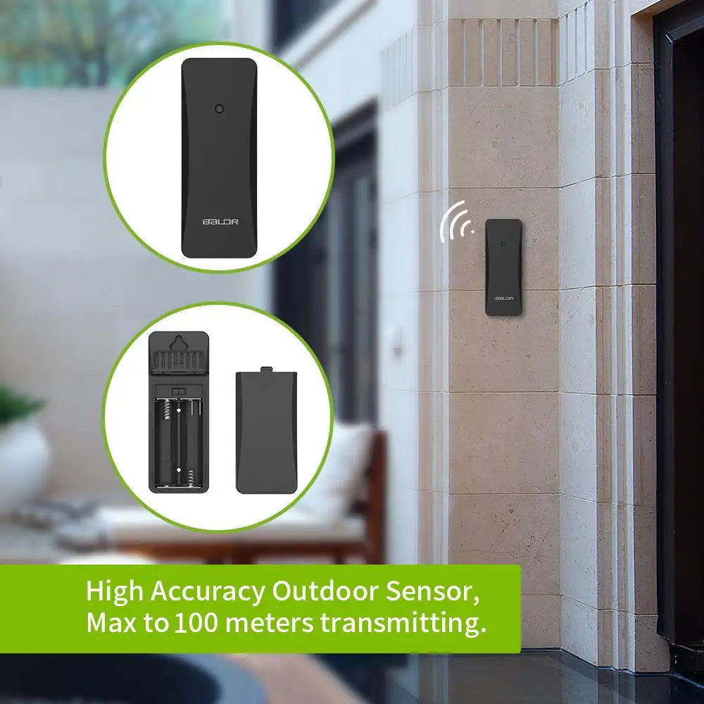 BALDR Wireless Weather Station Outdoor Remote Sensor - Shelf Standing or Wall Hanging Sensor for BALDR Weather Station