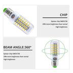 E27 LED Lamp E14 LED SMD 5730 220V Corn Light Bulbs 24 36 56 72LEDs Lamparas LED Chandelie For Home Decoration Ampoule Led Light
