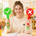 Hand‑Held Yes‑No Signal Paddle With Sound Effect Plastic Electronic Quiz Buzzer Prop For Classroom Trivia Game Interactive Toys