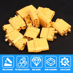 XT90 Male Female Car Connector Plug Welding Terminal Plugs for RC Lipo Battery Drone Auto Airplane Wire Cable Connectors Adapter