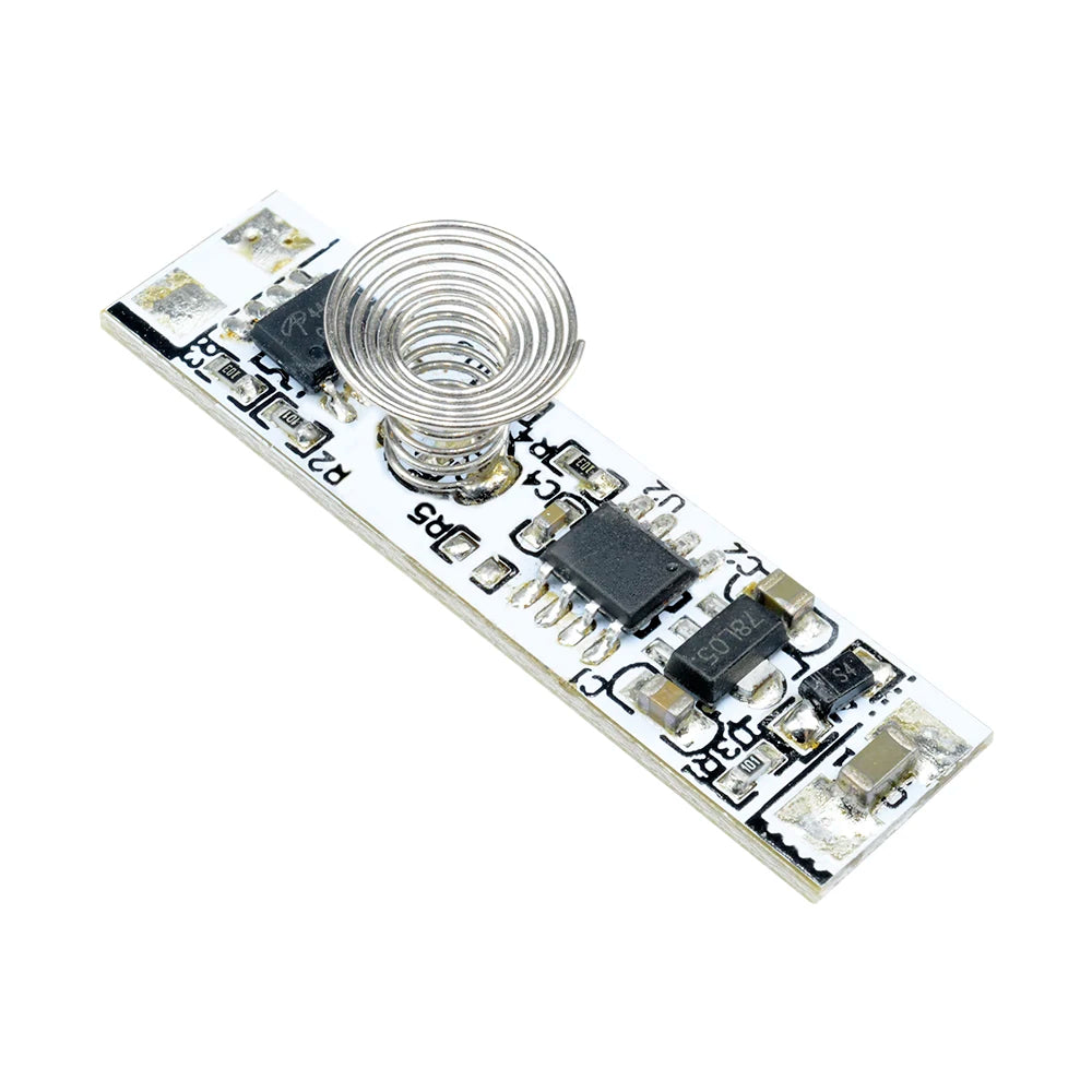 DC 12V 30W 3A Capacitive Touch Sensor Switch Coil Spring Switch LED Dimmer Control Switch 9-24V for Smart Home LED Light Strip