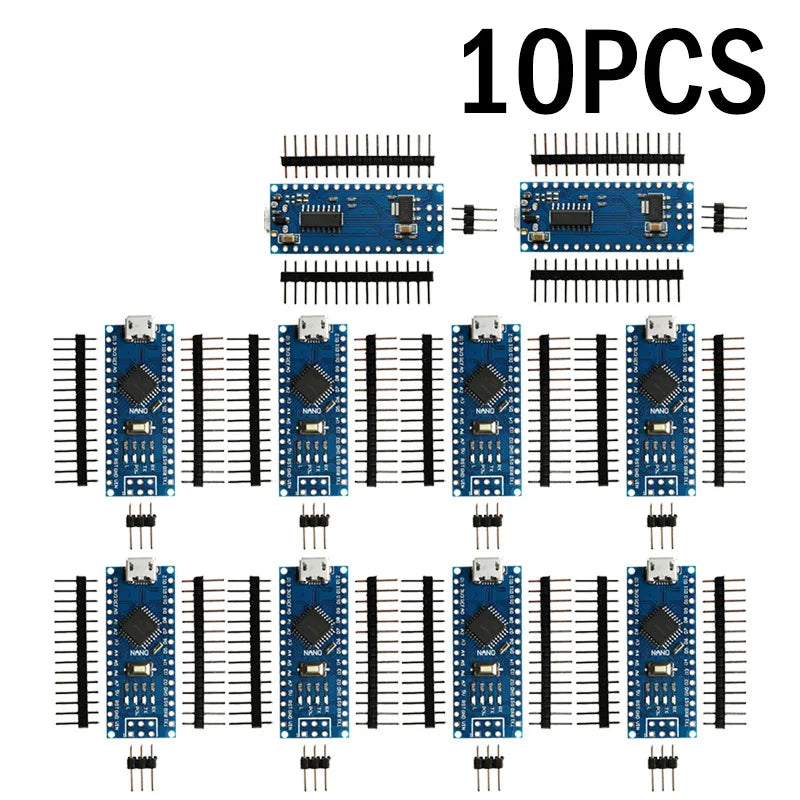 1-10PCS Nano V3.0 ATmega328P/PB CH340 USB Module, Mini Arduino Compatible Board with Bootloader for DIY Electronics Projects