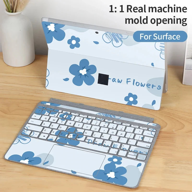 Color Printing Pattern Sticker  For Microsoft Surface Pro 7/6/5/4/3 9/8X Go 2 Back Cover Body Decal Skin Protector keyboard 10