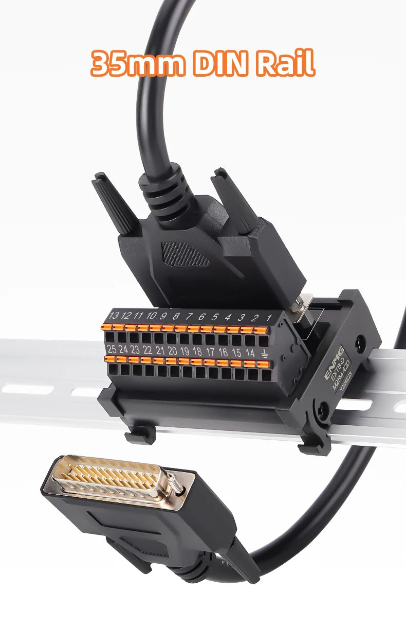 ENMG Direct Insertion 8A 300V DB9 Serial Terminal Block 9 pole 15db25 37 44 50 78 pin male female terminal block rail type D-SUB