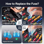 300/180pcs Car Blade Fuse Assortment Kit Auto Truck Automotive Medium Small Fuse Mixed Motorcycle Circuit Fuse With Box