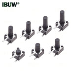 50PCS 4.5*4.5mm Momentary Tact Switch Push Button Switch  Micro Switch For TV/Home Use Button 4.5*4.5*3.8 3PIN 3 5 6 7 8 MM