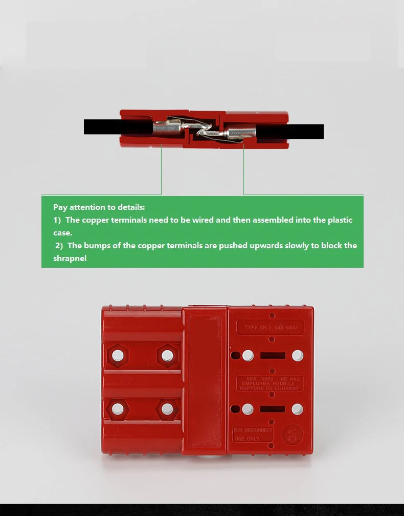 3 pole series 50A/70A/175A 600V Anderson Connector battery connector plug solar connector