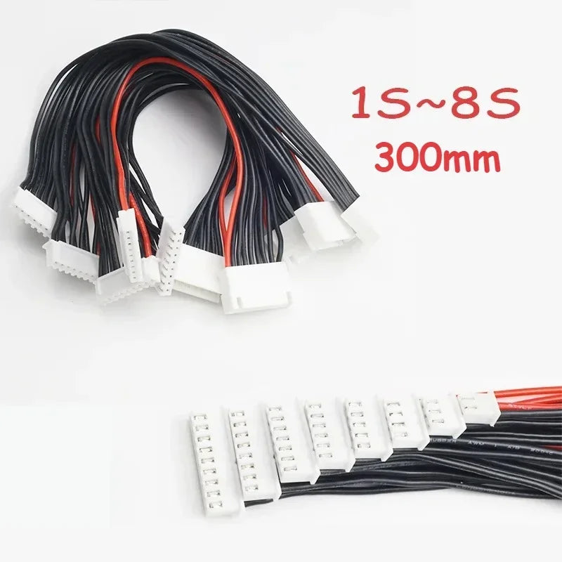 10pcs JST-XH 1S 2S 3S 4S 5S 6S 7S 8S 30cm 22AWG Lipo Balance Wire Extension Charged Cable Lead Cord for RC Lipo Battery charger