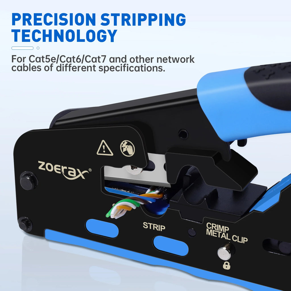Natalink RJ45 Crimp Tool Kit Ethernet Network UTP/STP cable Pliers RJ45 RJ11/12 Connector Cat7/6a/6/5e/5 Crimper Cutter Stripper
